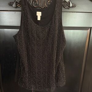 Chico's Black beaded Tank Top